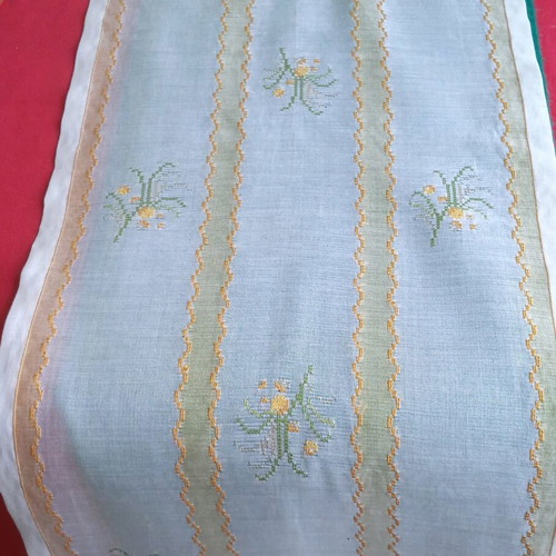 Vintage tablecloth from Crete handmade
