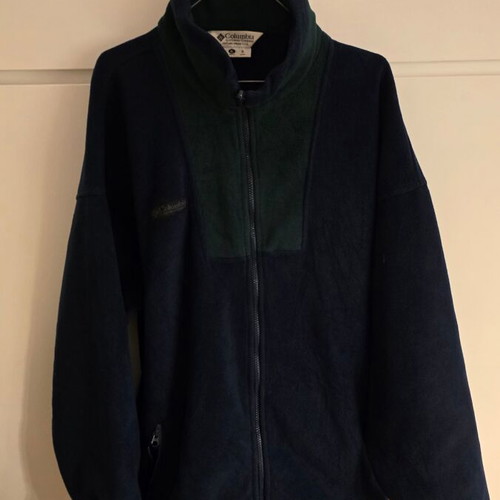 Columbia fleece jacket XL used, vintage retro blue and khaki