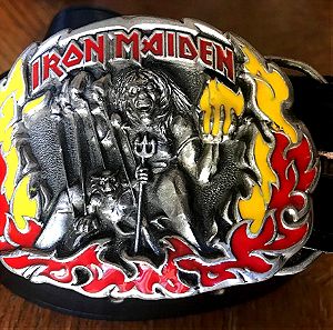 original ζώνη/πόρπη Iron Maiden - Number of The Beast (Enameled Buckle numbered) του 1982 αριθμημένη