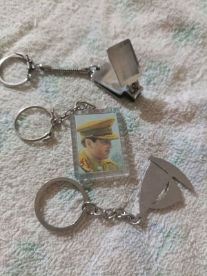 Keychains like new, assorted with nail clipper