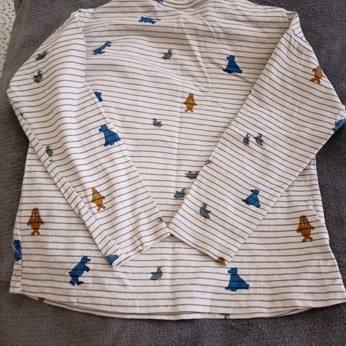 Zara long-sleeve kids t-shirt used with animals and stripes for 4-5 years