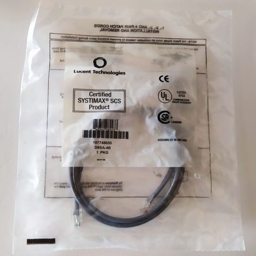 Lucent Technologies Ethernet Network Cables Cat 5, 1 Meter, New, 2 Pieces