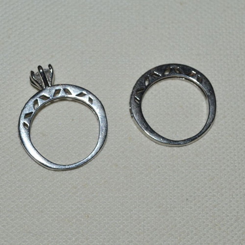 Monopetro and ring set new stainless steel with zircon