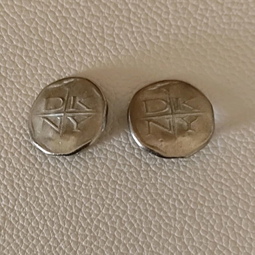 Vintage DKNY clip earrings silver like new