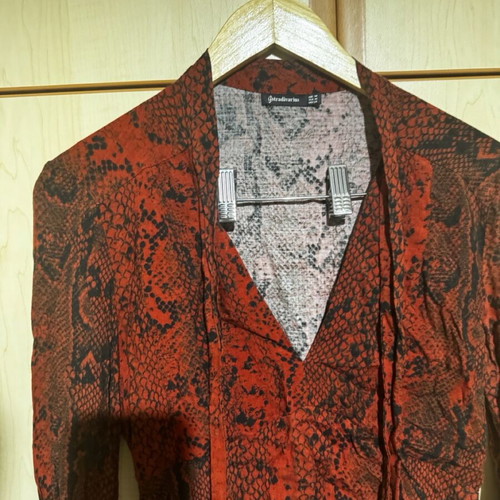 Stradivarius blouse with snake print, like new, size Medium
