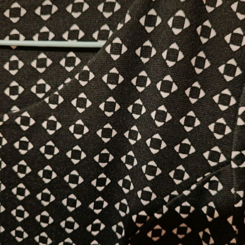 Midi dress black and white with white printed patterns new, size M