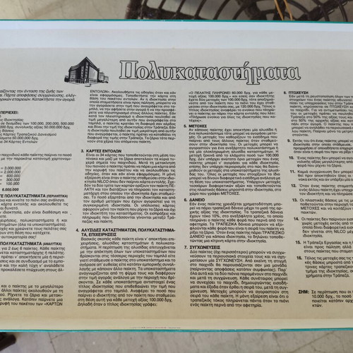Vintage Board Game Polykatastimata 1990 Like New