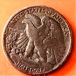  Half Dollar (Μισό δολλάριο) USA 1943 - Patinated ( Με πατίνα αργύρου )