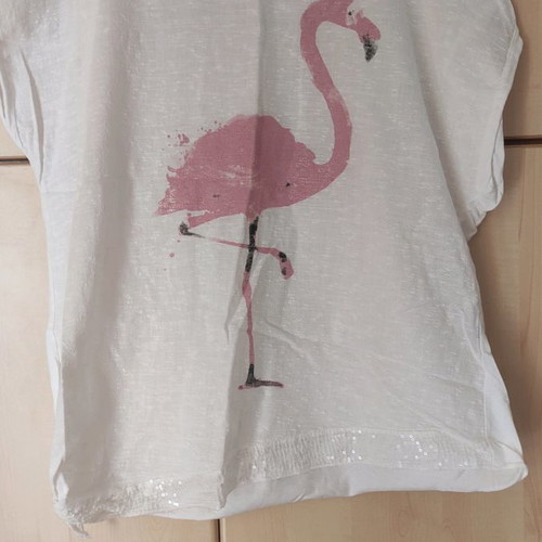 Flamingo blouse Sandra Fellini like new