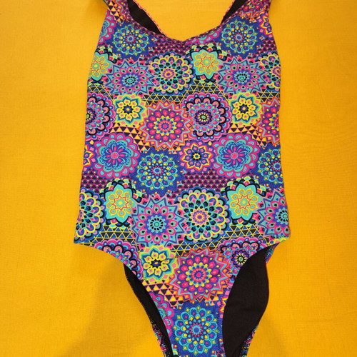 Multicolor one-piece swimsuit XL used with beautiful design