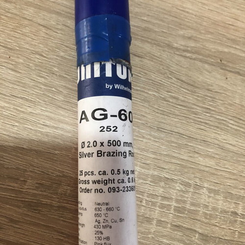 Castolin AG-60 Silver Brazing Rod 2.0mm x 500mm New 25pcs