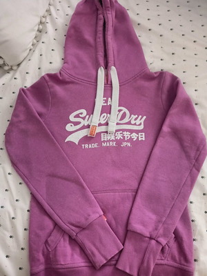 Superdry φούτερ μέγεθος S, σε πολύ καλή κατάσταση, ροζ