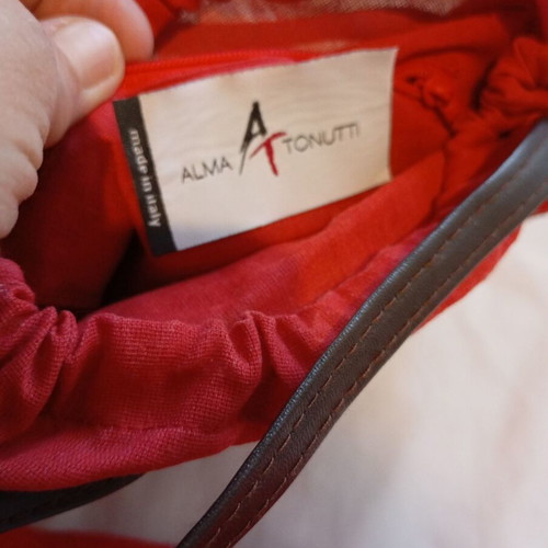 Alma Tonutti authentic straw shoulder bag, vintage boho style