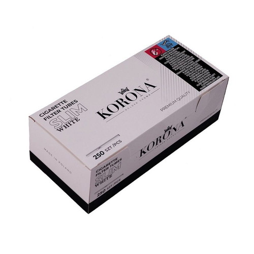 Korona Slim cigarette tubes with white filter 250 pcs new