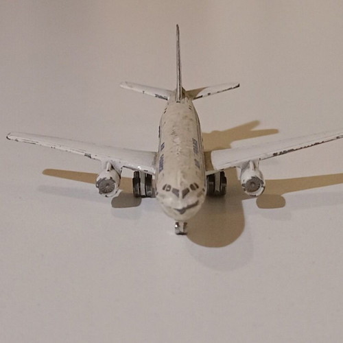 Vintage metal Airbus A300B model airplane Air France used