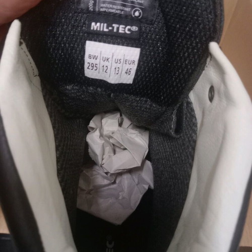 Mil-Tec hiking boots new, size 46, black leather