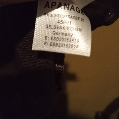 Apanage long sleeve shirt XL UK 14, new, 100% ramie, dark brown