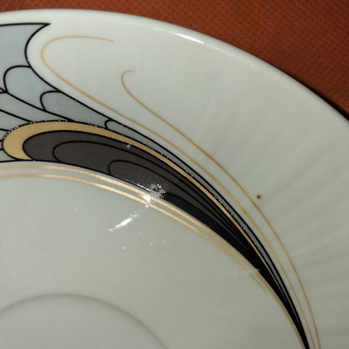 Elegant Design fine porcelain saucer set of 4, 15cm