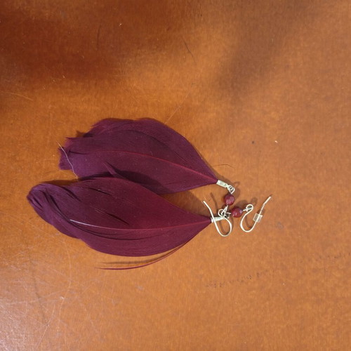 Feather earrings set of 5 pairs