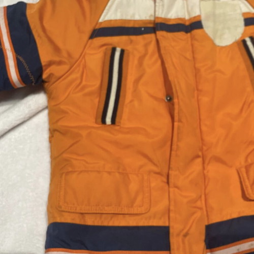 Orange jacket for boys 5 years old used, orange color