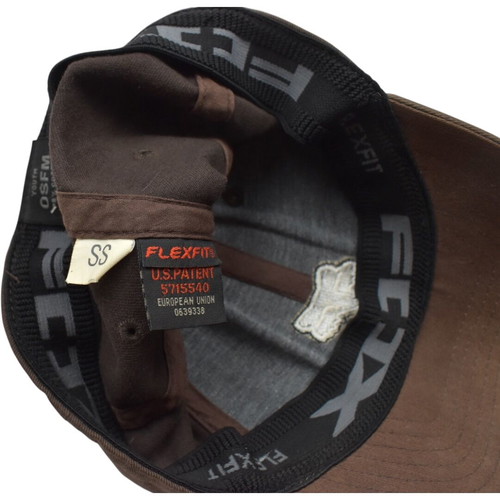 Fox Racing Brown Flexfit Embroidered Logo Cap size S used, faded color
