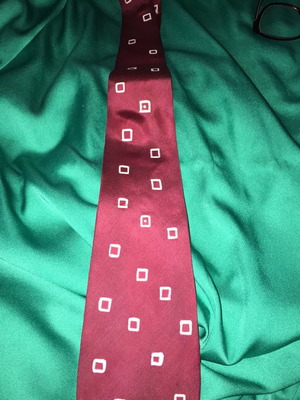 Ολομεταξινη κόκκινη γραβάτα ζωγραφισμένη στο χέρι καινούργια