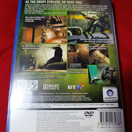 Tom Clancy's Splinter Cell: Chaos Theory PlayStation 2 game used