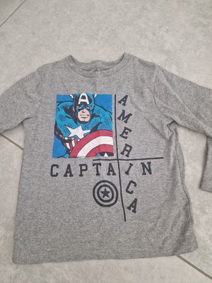 Fox Marvel Captain America παιδική μακρυμάνικη μπλούζα σε γκρι, 116 εκ.