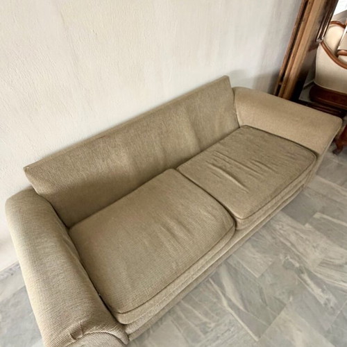 Bavaria/Fog three-seater sofa refurbished, beige-brown color