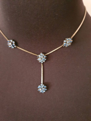 Dimitriadis vintage necklace used with blue Austrian crystals