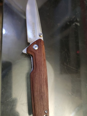 Нож Boker Magnum Straight като нов с дръжка от дърво bubinga