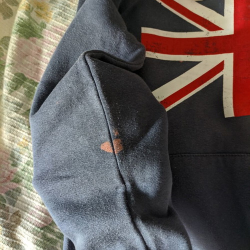Women's Hoodie with England Flag used, size XS, blue