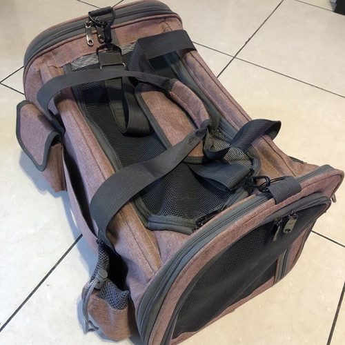 Pet Carrier Bag new, dusty rose, adjustable height, 60x39x43cm, up to 12kg