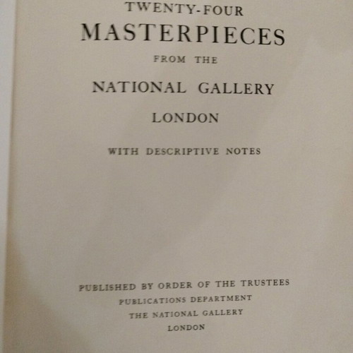 Art book used with 24 paintings from the National Gallery London 1959