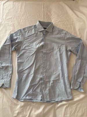 Pierre Cardin blue shirt used, size M, 100% cotton