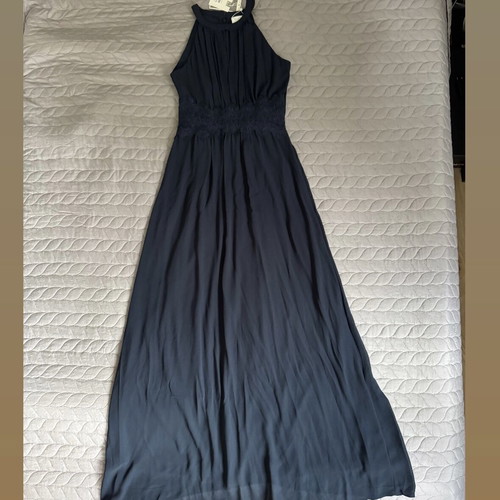 Vila long dark blue dress new with tags size S/36