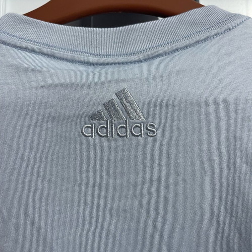 Adidas Originals къс ръкав нова тениска, размер Large, синя със зелен лого