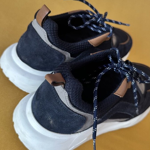 Massimo Dutti men's sneakers like new, real suede, blue and brown