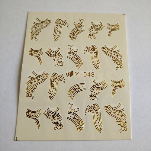 Water Nail Stickers Set 4 pcs Full Nail Y-046a, Y-007a, Y-048, Y-047a new