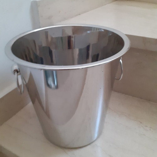 Stainless Steel Champagne Bucket new, 1600g, 21cm height and diameter