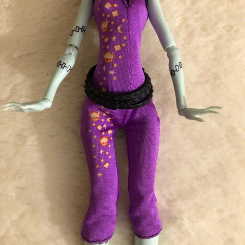 Clawdeen Wolf jumpsuit and belt Monster High used