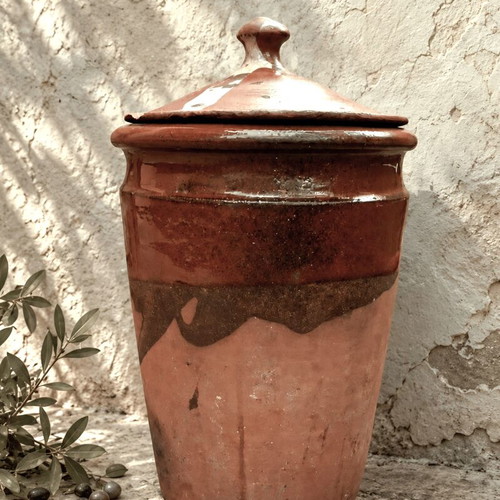 Πήλινο κουρούπι Λέσβου σαν καινούργιο, παραδοσιακό χειροποίητο δοχείο αποθήκευσης