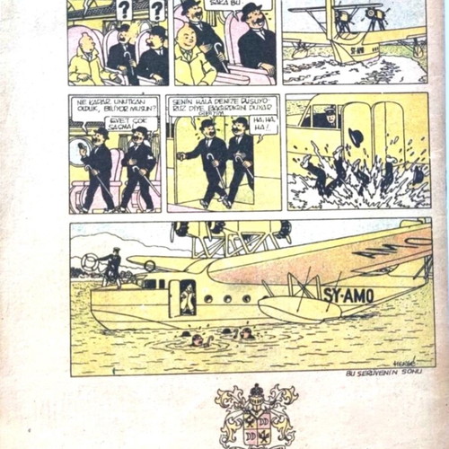 Comics The Adventures of Tintin The Scepter of Ottokar used, Turkish edition 1989