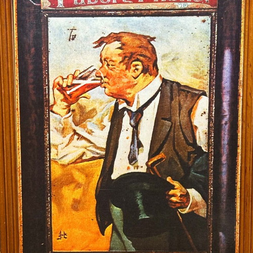 Tuborg Pilsner wooden advertising sign
