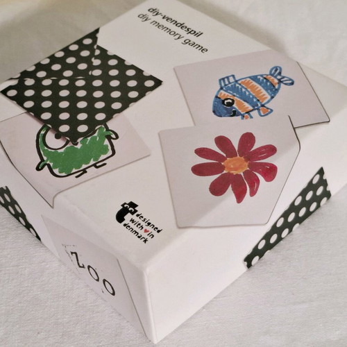 Memory game with cards used "paint it yourself"