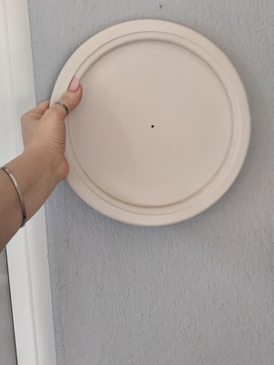 Round MDF Wood Base Ø 28.5 cm Primed for Immediate Use