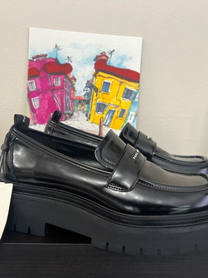 Queen Oxford Pepe Jeans women's loafers new, black patent leather, size 40