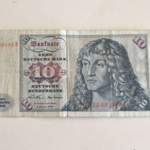 10 Deutsche Mark banknote, Germany 1970 issue