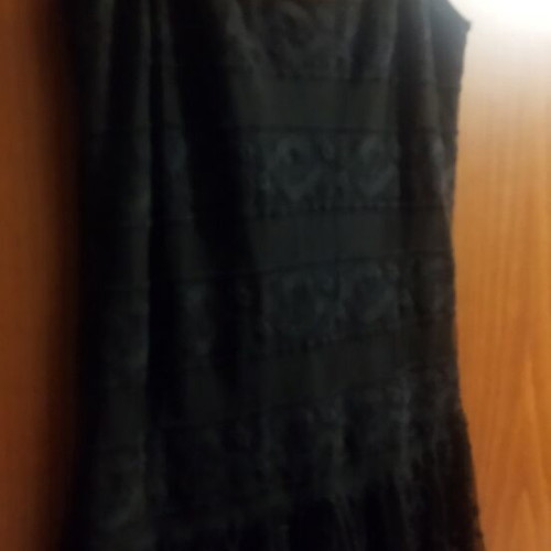 Long black dress size S like new with lace and short inner fabric