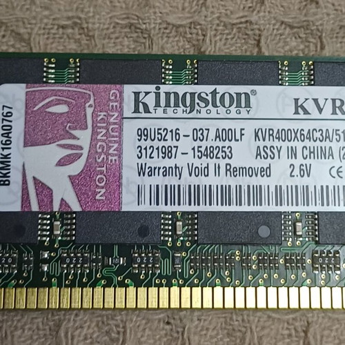 Kingston DDR1 SDRAM Memory 512MB 400MHz like new